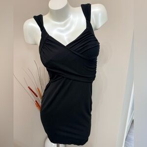VS Fashions Best Kept Secret Bra Top Dress Black VNeck Tank Criss Cross Sz Small